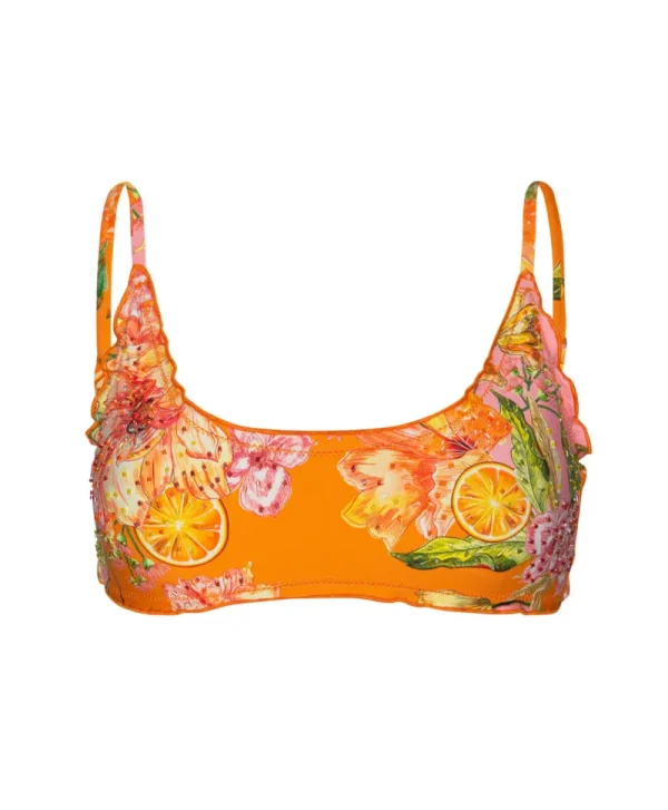 PQ Swim Clementine Embroidered Lettuce Edge Bralette Top* Bralette | Tops
