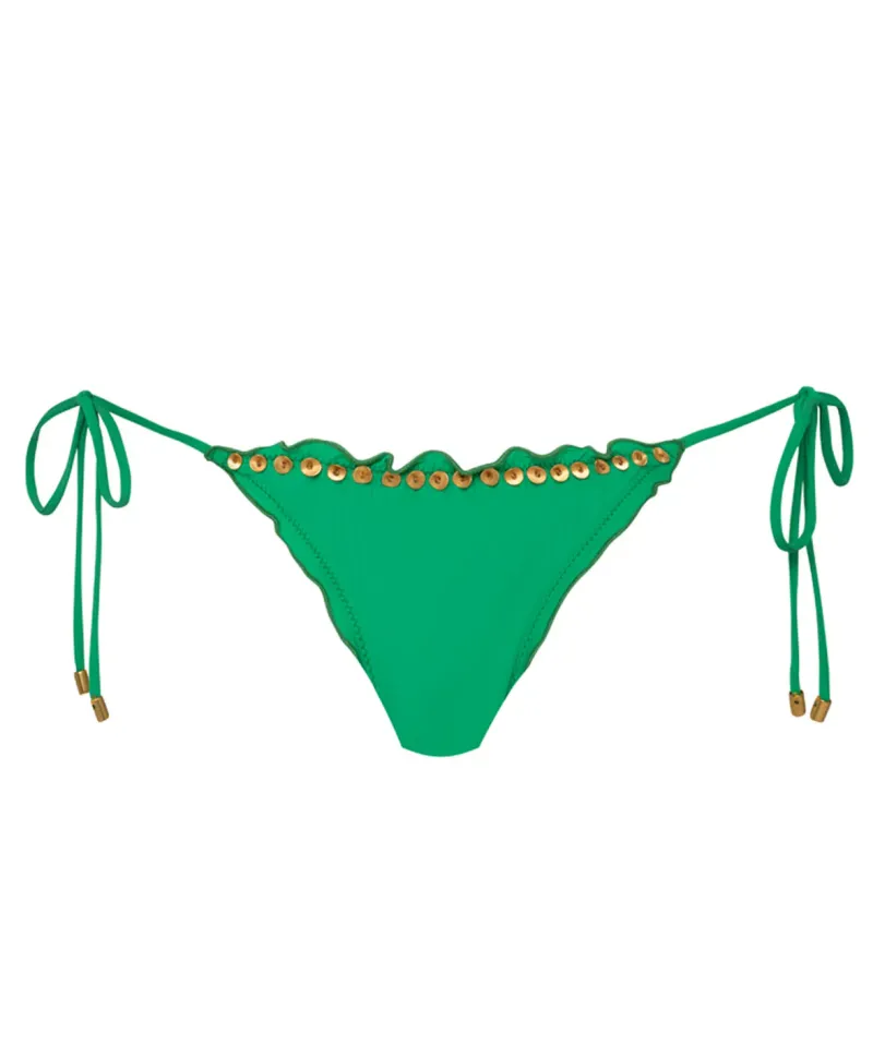clover_embroidered_lettuc_1-1.webp PQ Swim Embroidered Lettuce Edge Tie Bottoms* Tie-Side | Bottoms