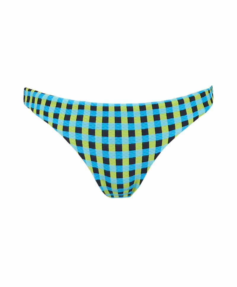 gingham_drift_basic_ruche_3.webp PQ Swim Gingham Drift Basic Ruched Bottoms (FINAL SALE)* Basic | Bottoms