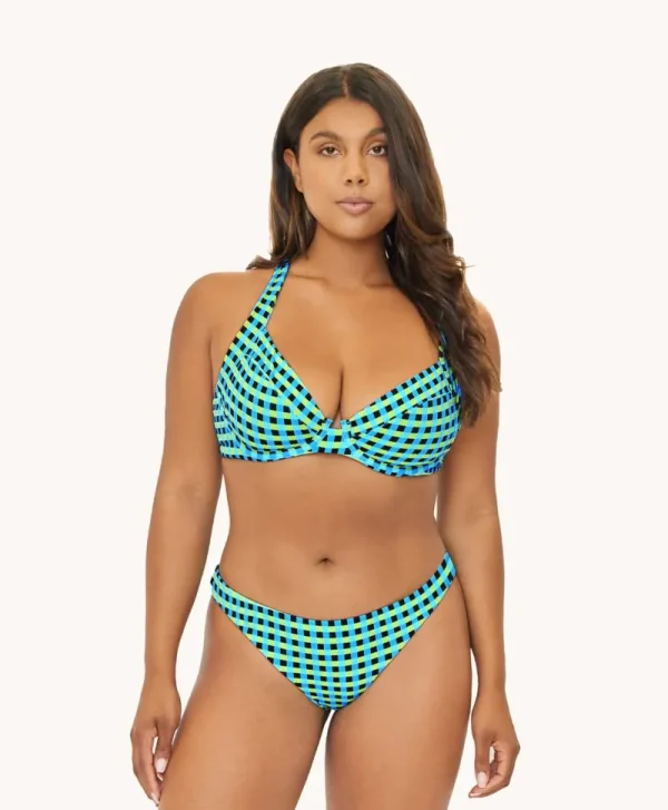 PQ Swim Gingham Drift Basic Ruched Bottoms (FINAL SALE)* Basic | Bottoms