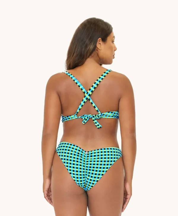 PQ Swim Gingham Drift Basic Ruched Bottoms (FINAL SALE)* Basic | Bottoms
