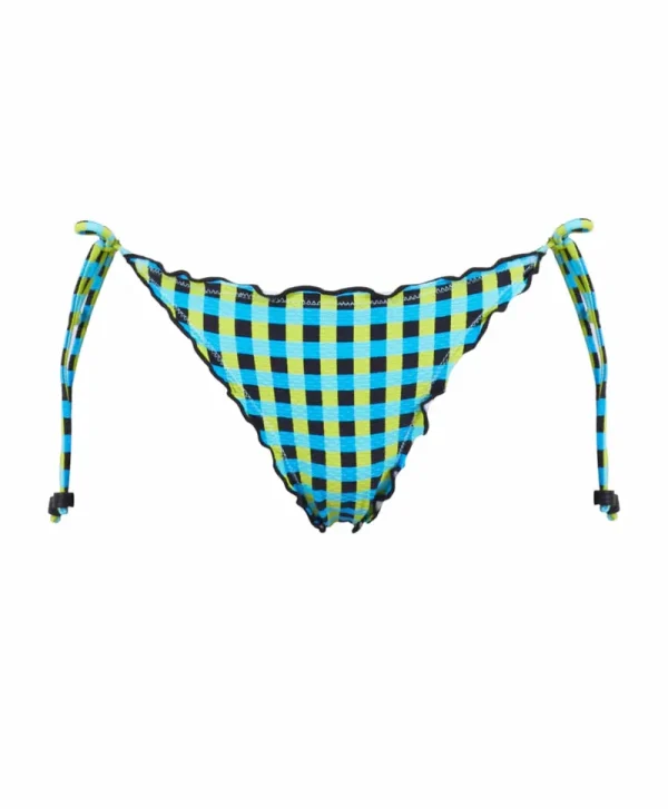 PQ Swim Gingham Drift Lettuce Edge Tie Bottoms (FINAL SALE)* Tie-Side | Bottoms