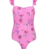 PQ Swim Kids Garden Pink Ruffle Shoulder One Piece (FINAL SALE)*Kids Kids