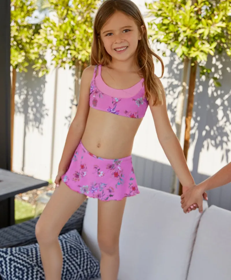 kids_garden_pink_skirted__1.webp PQ Swim Kids Garden Pink Skirted Bikini (FINAL SALE)*Kids Kids