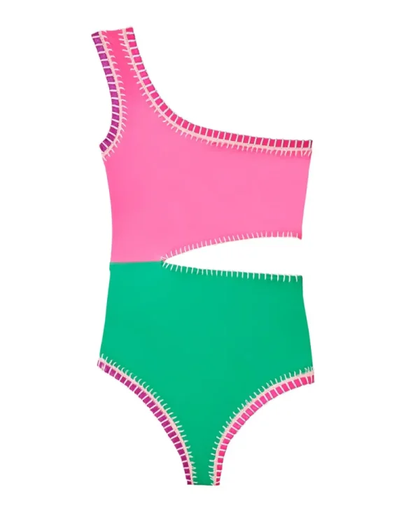 PQ Swim Kids Ireland Rainbow Embroidered Cut Out One Piece (FINAL SALE)*Kids Kids
