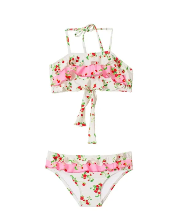 PQ Swim Kids Strawberry Fields Ruffle Bikini (FINAL SALE)*Kids Kids