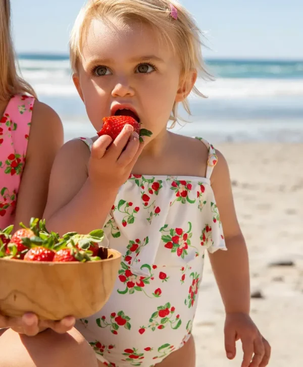 PQ Swim Kids Strawberry Fields Ruffle One Piece (FINAL SALE)*Kids Kids