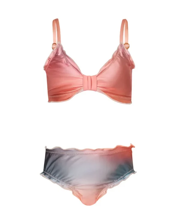 PQ Swim Kids Sunset Skies Lettuce Edge Bikini*Kids Kids