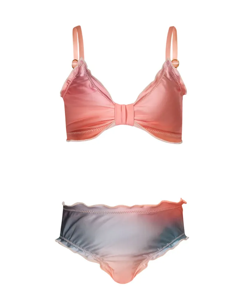 kids_sunset_skies_lettuce_0.webp PQ Swim Kids Sunset Skies Lettuce Edge Bikini*Kids Kids