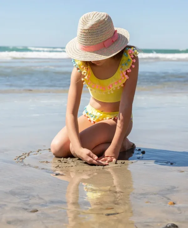 PQ Swim Kids Sunshine Pom Pom Bikini (FINAL SALE)*Kids Kids