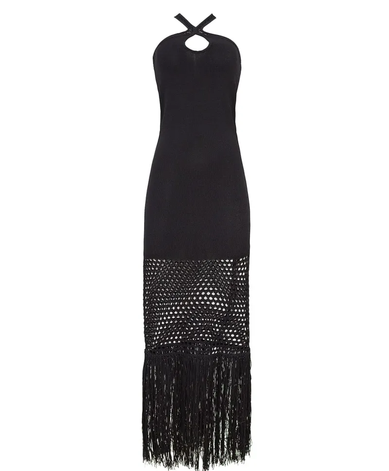 midnight_adrienne_fringe__1.webp PQ Swim Adrienne Fringe Dress* Dresses
