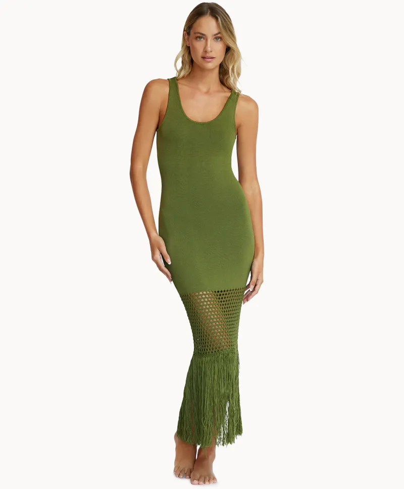 olive_claudia_fringe_dres_2.webp PQ Swim Claudia Fringe Dress* Cover-Ups | Dresses