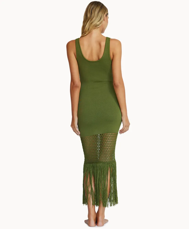 olive_claudia_fringe_dres_3.webp PQ Swim Claudia Fringe Dress* Cover-Ups | Dresses