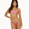 PQ Swim Platinum Bubble Gum Crochet-Trim Scoop Bottom* Bottoms