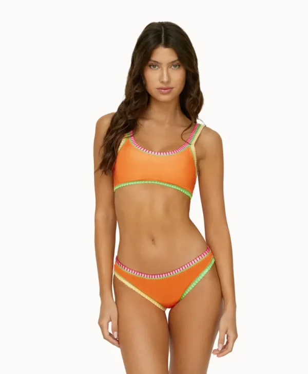 PQ Swim Platinum Mango Tango Crochet-Trim Sporty Top* Bralette | Tops