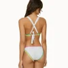 PQ Swim Platinum Water Lily Crochet-Trim Scoop Bottom* Bottoms