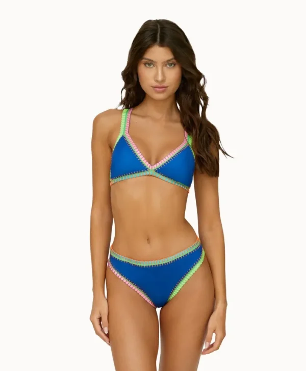 PQ Swim Platinum Crochet-Trim Tri Top* Triangle | Tops