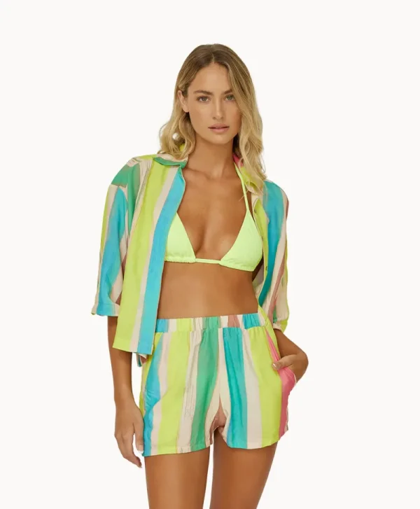 PQ Swim Pomelo Blake Button Top* Cover-Ups