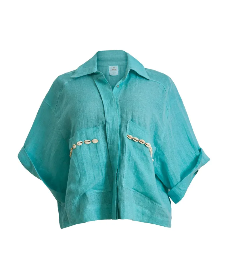 seaside_linen_top_final_s_2.webp PQ Swim Linen Top (FINAL SALE)* Cover-Ups