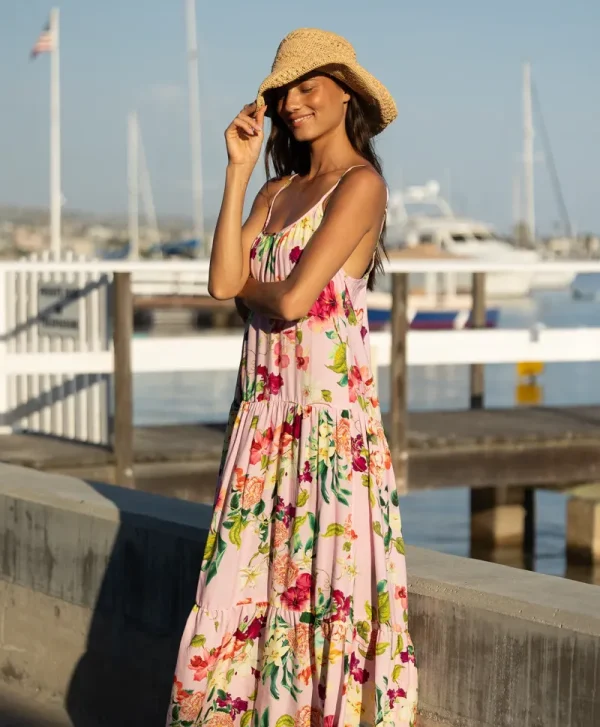 PQ Swim Summer Hibiscus Aaron Long Dress* Cover-Ups | Dresses