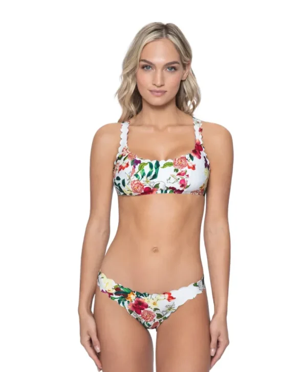 PQ Swim Summer Hibiscus Reversible Seamless Wave Halter (FINAL SALE)* Dd Cups | Halter