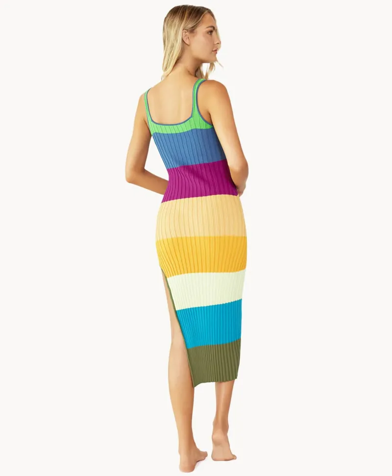 turquoise_tides_piper_sli_1.webp PQ Swim Turquoise Tides Piper Slit Dress (FINAL SALE)* Dresses | Cover-Ups