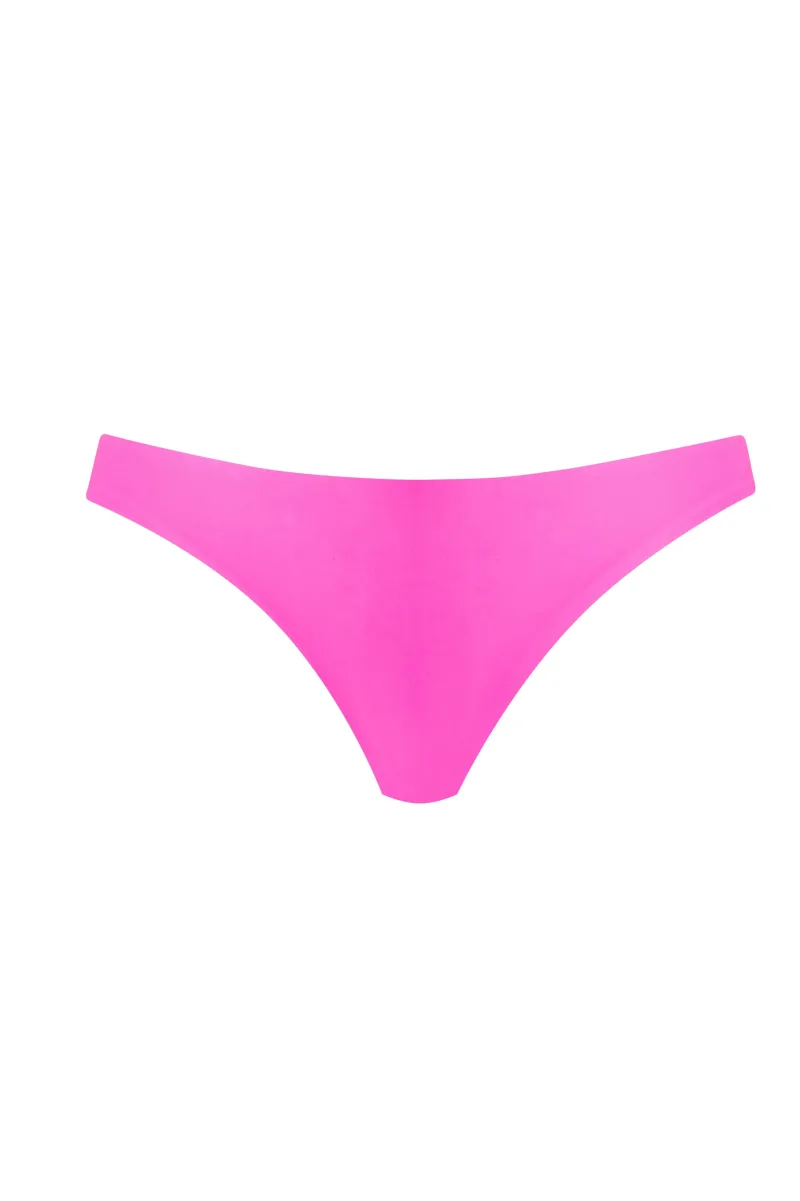 vivid_pink_basic_ruched_b_1.webp PQ Swim Vivid Pink Basic Ruched Bottoms* Basic | Bottoms