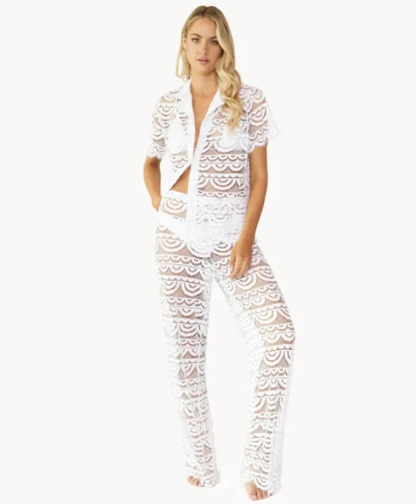 PQ Swim Water Lily Lace Button Top* Matching Sets | Cover-Ups