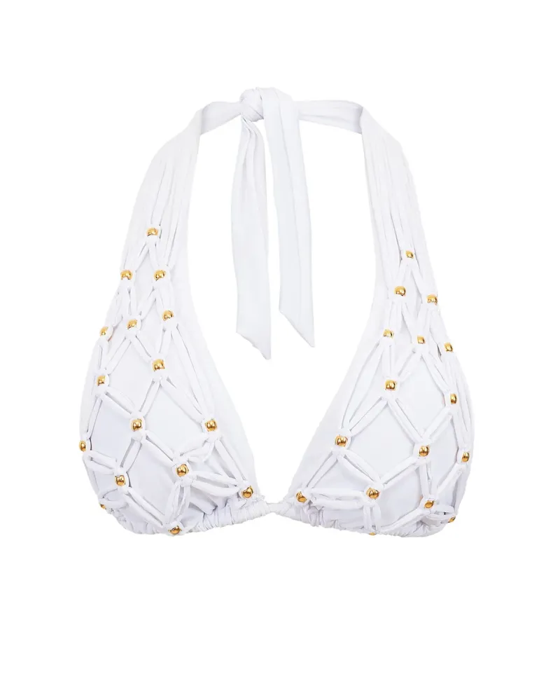 white_sands_beaded_brynn__1-1.webp PQ Swim White Sands Beaded Brynn Halter* Dd Cups | Halter